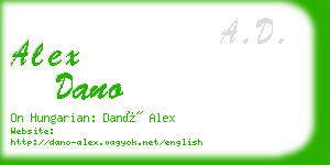 alex dano business card